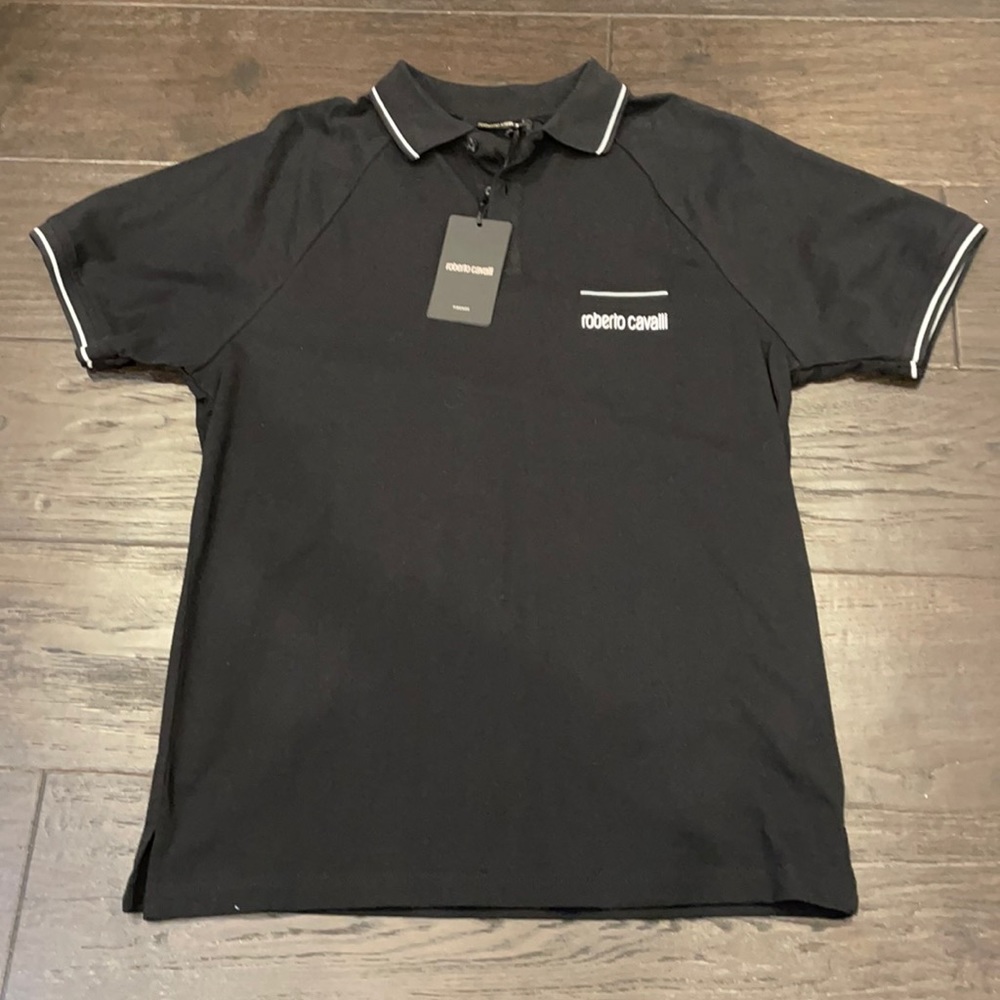 BNWT Roberto Cavalli collar T-short size XL